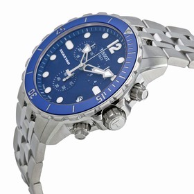 Tissot Seastar Chronograph Blue Dial Stainless Steel Men's Watch T0664171104700