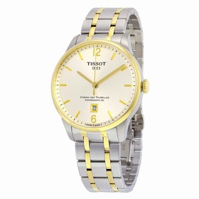 Tissot T-Classic Chemin Des Tourelles Silver Dial Two Tone Automatic Men's Watch T099.407.22.037.00