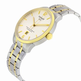 Tissot T-Classic Chemin Des Tourelles Silver Dial Two Tone Automatic Men's Watch T099.407.22.037.00
