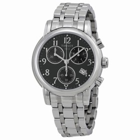 Tissot T Classic Chronograph Black Dial Stainless Steel Ladies Watch T0502171105200
