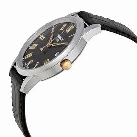 Tissot T-Classic Dream Black Dial Black Leather Men's Watch T033.410.26.053.00