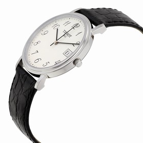 Tissot T-Classic White Dial Black Leather Men's Watch T52.1.421.12