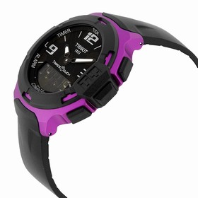 Tissot T-Race Touch Aluminium Black Dial Black-Purple Aluminium Case Black Silicon Band Men's Sports Quartz WatchT0814209705705