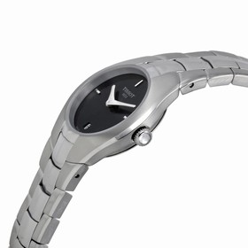 Tissot T Trend T Round Black Dial Stainless Steel Ladies Watch T0960091112100
