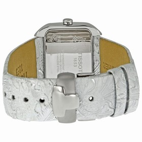 Tissot T Wave White Dial Leather Strap Ladies Watch T0233091603102