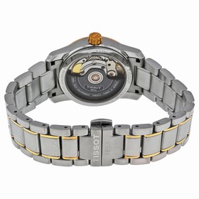 Tissot T-Classic Automatic Brown Dial Two-tone Ladies Watch T0872075529700