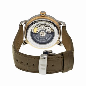 Tissot T-Classic Bridgeport Powermatic 80 Silver Dial Brown Leather Men's Watch T0974072603300