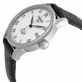 Tissot T-Classic Le Locle Silver Dial Black Leather Men's Watch T41.1.423.33