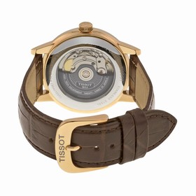 Tissot T-Classic Powermatic White Dial Brown Leather Men's Watch T0854073601100