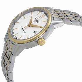 Tissot T-Classic Powermatic White Dial Two-tone Men's Watch T0854072201100