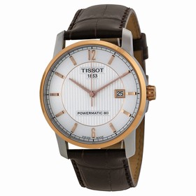 Tissot T-Classic Silver Dial Brown Leather Men's Watch T0874075603700
