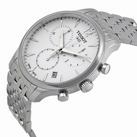 Tissot T-ClassicTradition Chronograph White Dial Stainless Steel Men's Watch T0636171103700