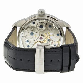 Tissot T-Complication Squelette Skeleton Dial Black Leather Men's Watch T0704051641100