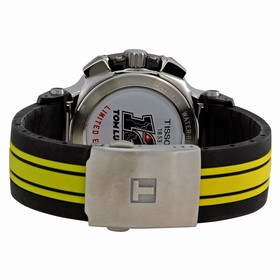 Tissot T-Race Chronograph Black Dial Black and Yellow Rubber Men's Watch T0484172705713