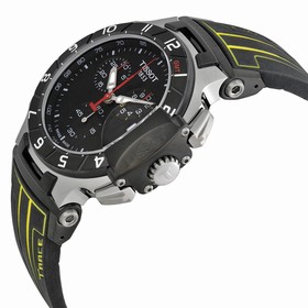 Tissot T-Race Chronograph Black Dial Black Rubber Men's Watch T0484172705103