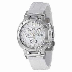 Tissot T-Race Chronograph White Rubber Strap Ladies Watch T0482171701700