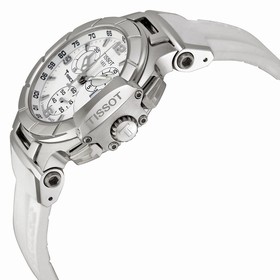 Tissot T-Race Chronograph White Rubber Strap Ladies Watch T0482171701700