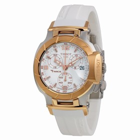 Tissot T-Race Chronograph White Rubber Strap Ladies Watch T0482172701700