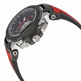 Tissot T-Race Motogp Chronograph Automatic Grey Dial Black and Red Rubber Men's Watch T0484272706100