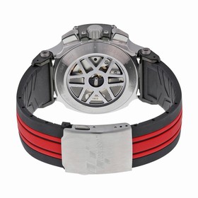 Tissot T-Race Motogp Chronograph Automatic Grey Dial Black and Red Rubber Men's Watch T0484272706100