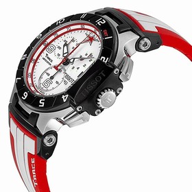 Tissot T-Race Nicky Hayden 2013 Limited Edition Chronograph White Dial Red and White Rubber Men's Watch T048.417.27.017.00