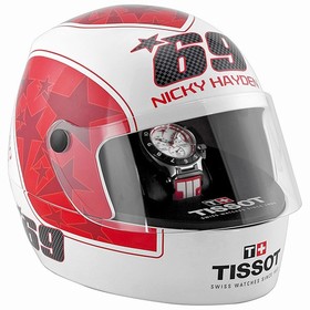 Tissot T-Race Nicky Hayden 2013 Limited Edition Chronograph White Dial Red and White Rubber Men's Watch T048.417.27.017.00