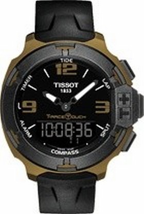 Tissot T-Race Touch Aluminium Black Dial Black Silicon Strap Men's Sports Quartz Watch T0814209705706