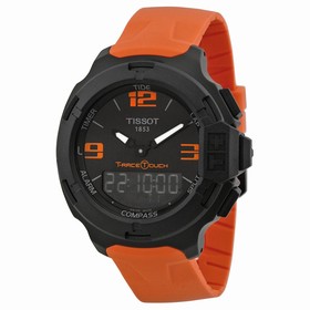 Tissot T-Race Touch Black Dial Orange Rubber Men's Watch T0814209705702