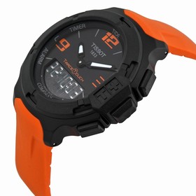 Tissot T-Race Touch Black Dial Orange Rubber Men's Watch T0814209705702