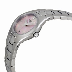 Tissot T-Round Pink Mother of Pearl Dial Stainless Steel Ladies Watch T0960091115100