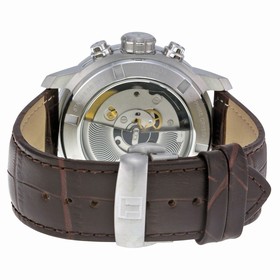 Tissot T-Sport PRC 200 Chronograph White Dial Brown Leather Men's Watch T0554271601700