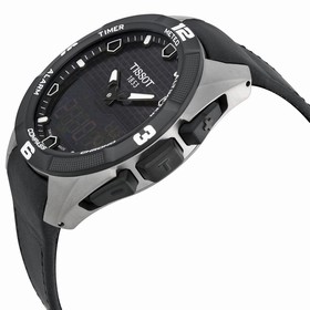 Tissot T-Touch Expert Solar Black Analog Digital Dial 30 Meters Water Resistant Black Leather Men's Watch T0914204605100