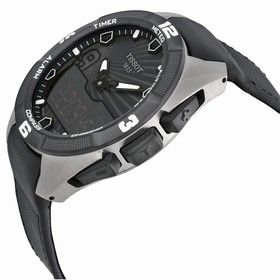 Tissot T-Touch Expert Solar Black Analog Digital Dial 100 Meters Water Resistant Black Leather Men's Watch T0914204606100