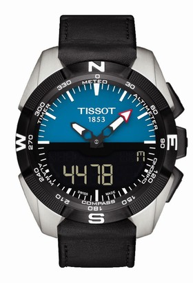 Tissot T-Touch Expert Solar Black Dial Black Leather Strap Men's Quartz 100 Meters Watch T0914204604100