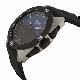 Tissot T-Touch Expert Solar Black Dial Black Leather Strap Men's Quartz 100 Meters Watch T0914204604100