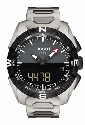 Tissot T-Touch Expert Solar Grey-Black Dial Titanium Band and Case Men's Sports Watch T0914204408100
