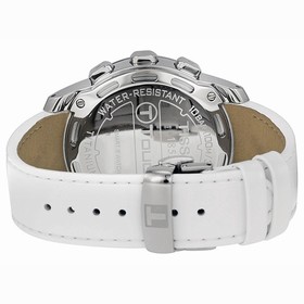 Tissot T-Touch II Titanium Diamond White Leather Ladies Watch T0472204601600