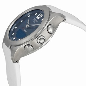 Tissot T-Touch Solar Blue Dial White Rubber Ladies Watch T0752201704700