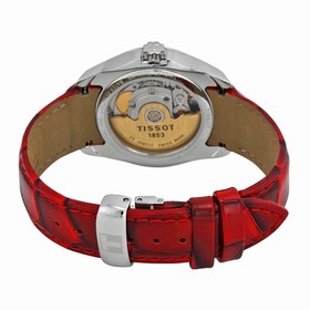 Tissot T-Trend Couturier White Dial Red Leather Ladies Watch T0352071601101