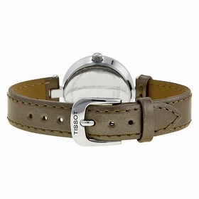 Tissot T-Trend Pinky White Dial Brown Leather Ladies Watch T0842101601701