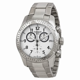 Tissot V8 Chronograph Silver Dial Stainless Steel Men's Watch T0394171103700
