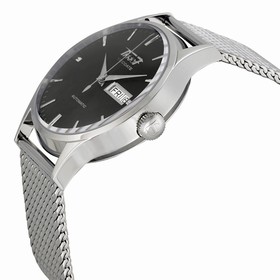 Tissot Visodate Black Dial Stainless Steel Mesh Watch T0194301105100