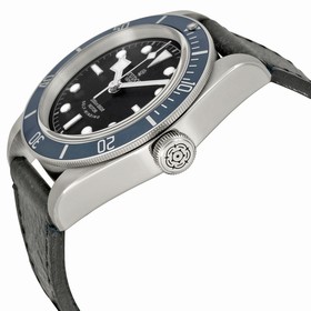 Tudor Black Bay Heritage Automatic Black Dial Black Aged Leather Men's Watch 79220B-BKSLS