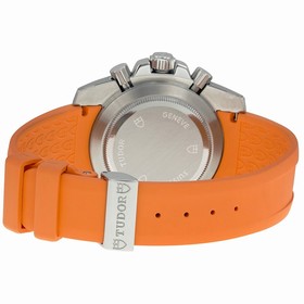 Tudor Chronograph Dial Diamond Orange Rubber Ladies Watch 20310-WOASORS