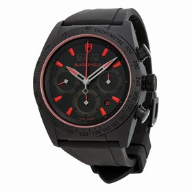 Tudor Fastrider Blackshield Chronograph Black Dial Black Rubber Men's Watch 42000CR-BKRS