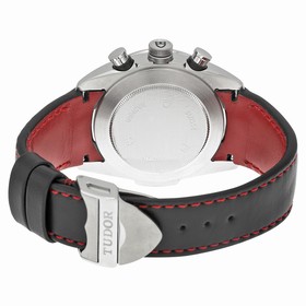 Tudor Fastrider Ducati Red Dial Chronograph Black Leather Men's Watch 42000D-DUC