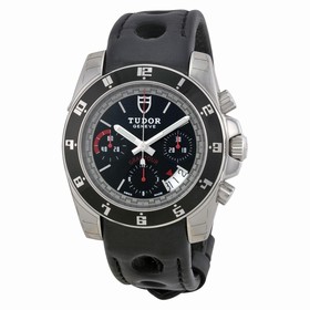 Tudor Grantour Chronograph Automatic Black Dial Steel Men's Watch 20350N-BKSLPL