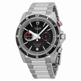 Tudor Grantour Flyback Black Dial Chronograph Men's Watch 20550N-BKSS
