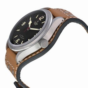 Tudor Heritage Ranger Automatic Black Dial Tobaco Brown Leather Men's Watch 79910-BUNDLTH