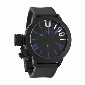 U Boat Classico Black Dial Black Rubber Men's Watch 7541